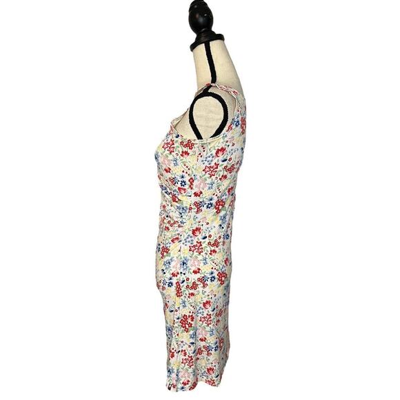 Tommy Hilfiger Early 2000s Multicolor Floral Sleeveless Wrap Dress Size Medium - Picture 3 of 6